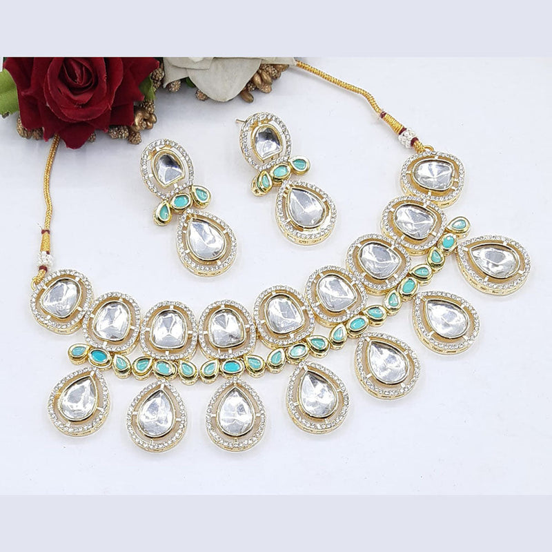 Manisha Jewellery Gold Plated Crystal Stone Necklace Set