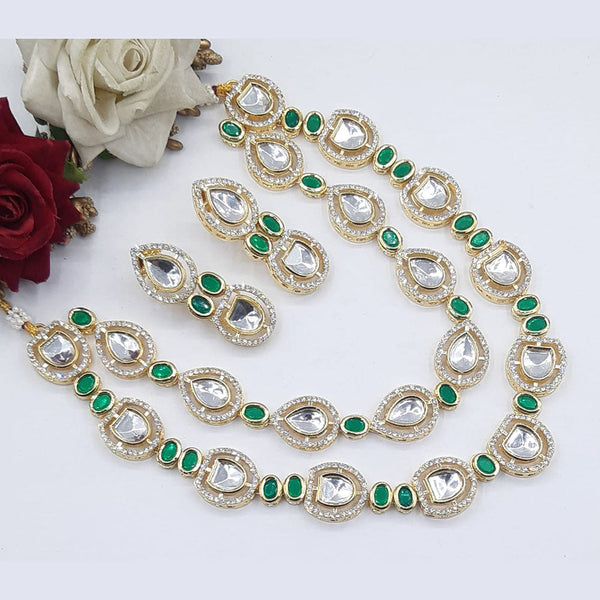 Manisha Jewellery  Gold Plated Crystal Stone Necklace Set