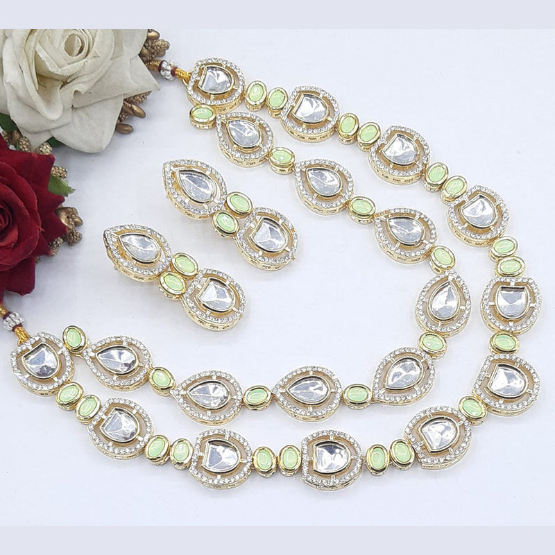 Manisha Jewellery  Gold Plated Crystal Stone Necklace Set