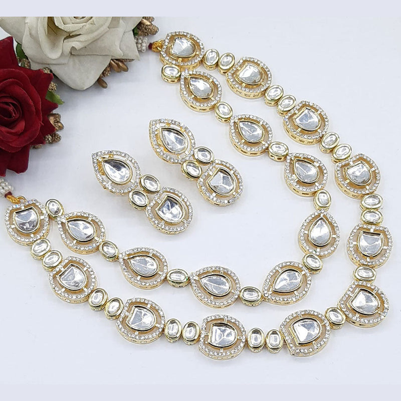 Manisha Jewellery  Gold Plated Crystal Stone Necklace Set