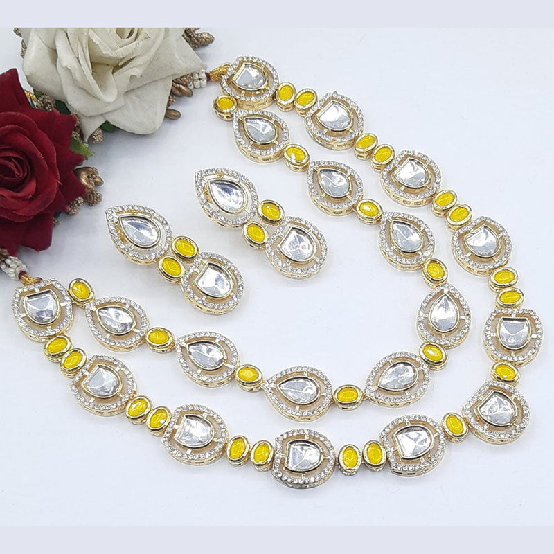 Manisha Jewellery  Gold Plated Crystal Stone Necklace Set