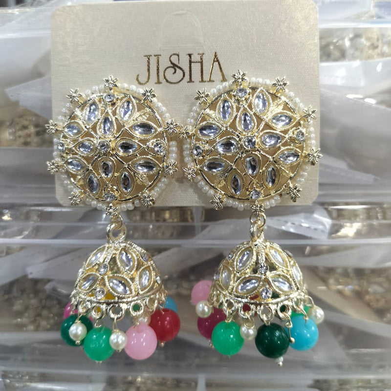 Manisha Jewellery Gold Plated Austrain Stone  Jhumki Earrings