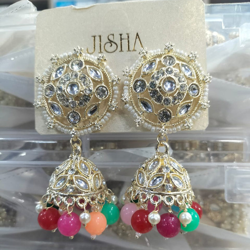 Manisha Jewellery Gold Plated Austrain Stone  Jhumki Earrings