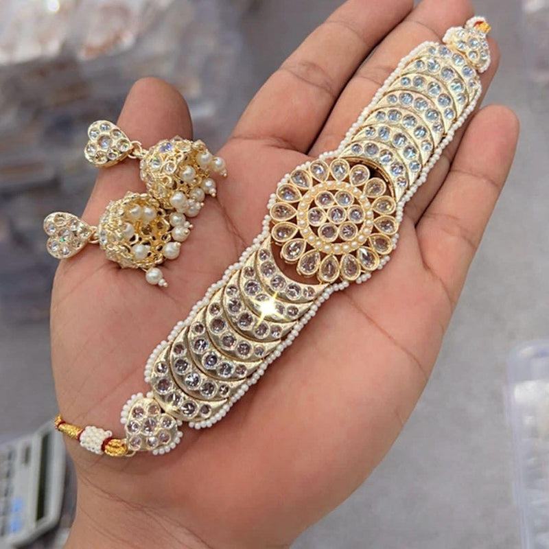 Manisha Jewellery Gold Plated choker Necklace Set