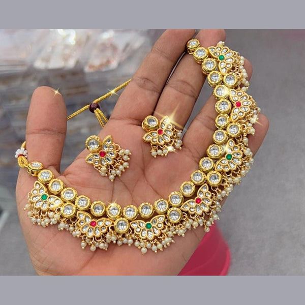 Manisha Jewellery Gold Plated Kundan Choker Necklace Set