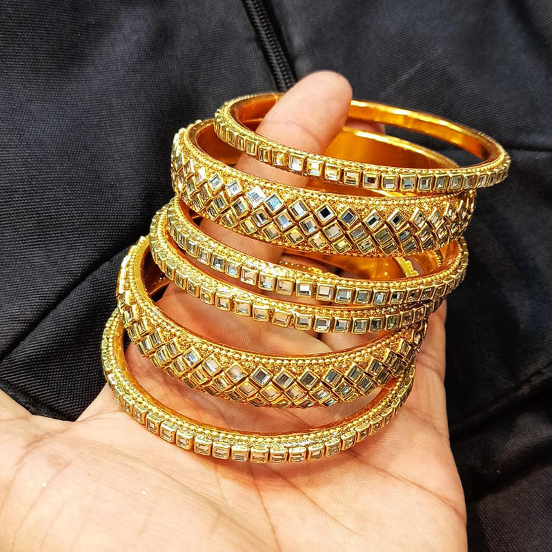 Manisha Jewellery Gold Plated Mirror Bangles Set