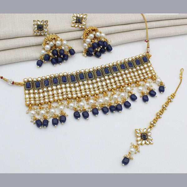 Manisha Jewellery Gold Plated Kundan Necklace Set