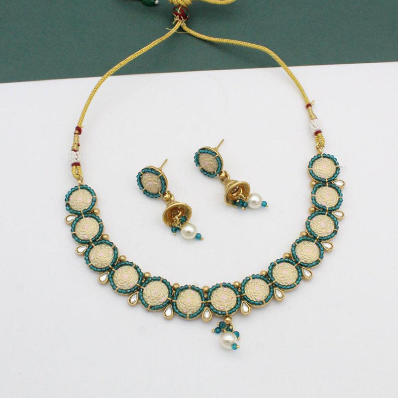 Manisha Jewellery Gold Plated Kundan Necklace Set