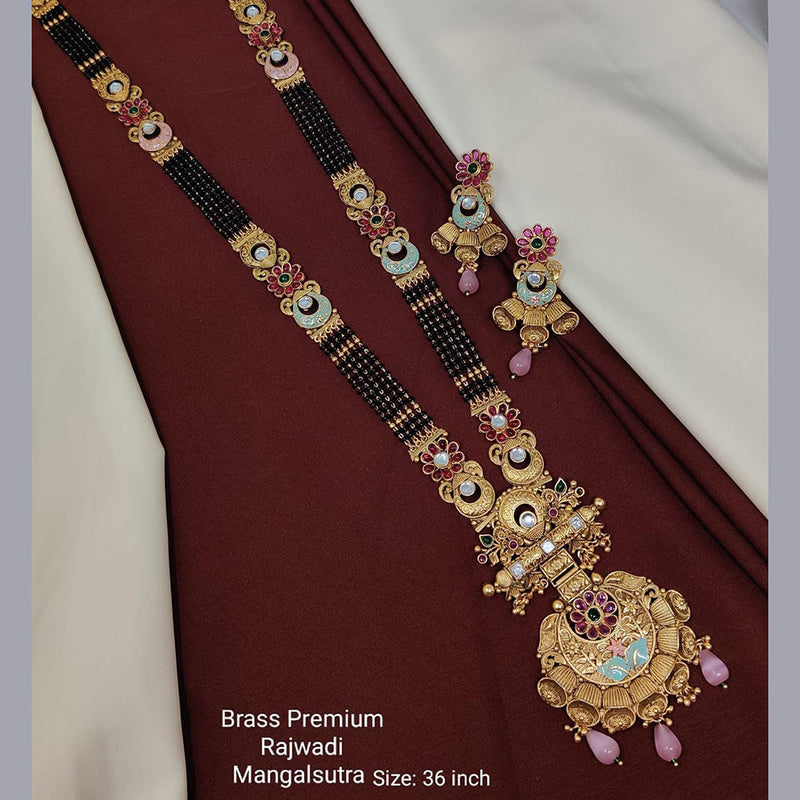 Manisha Jewellery Gold Plated Pota Stone Manglalsutra