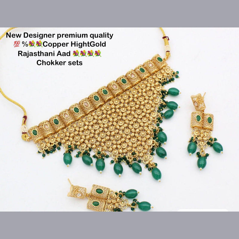 Manisha Jewellery Copper Gold Choker Necklace Set