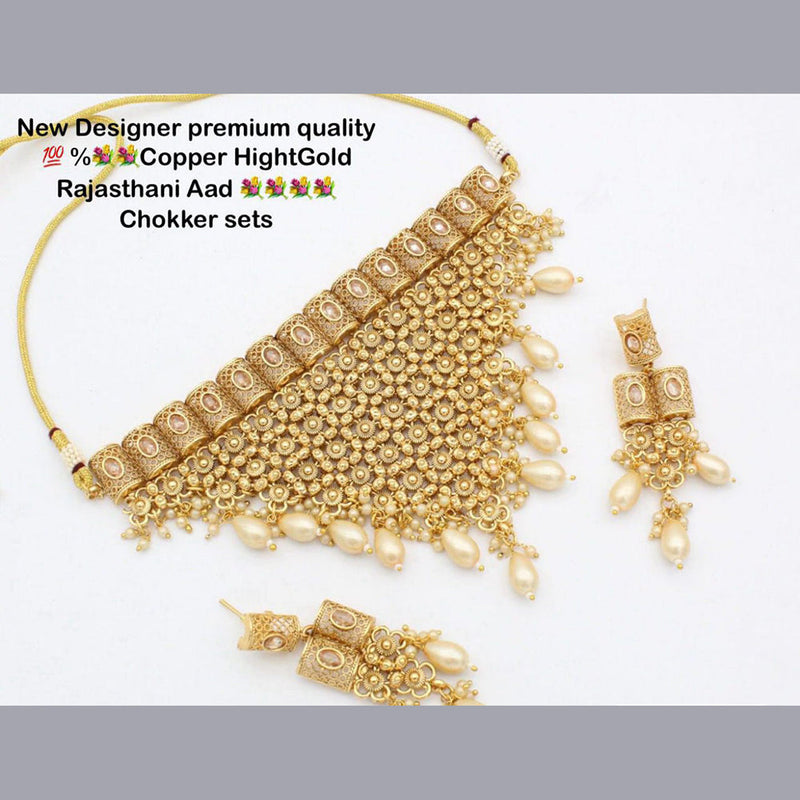 Manisha Jewellery Copper Gold Choker Necklace Set