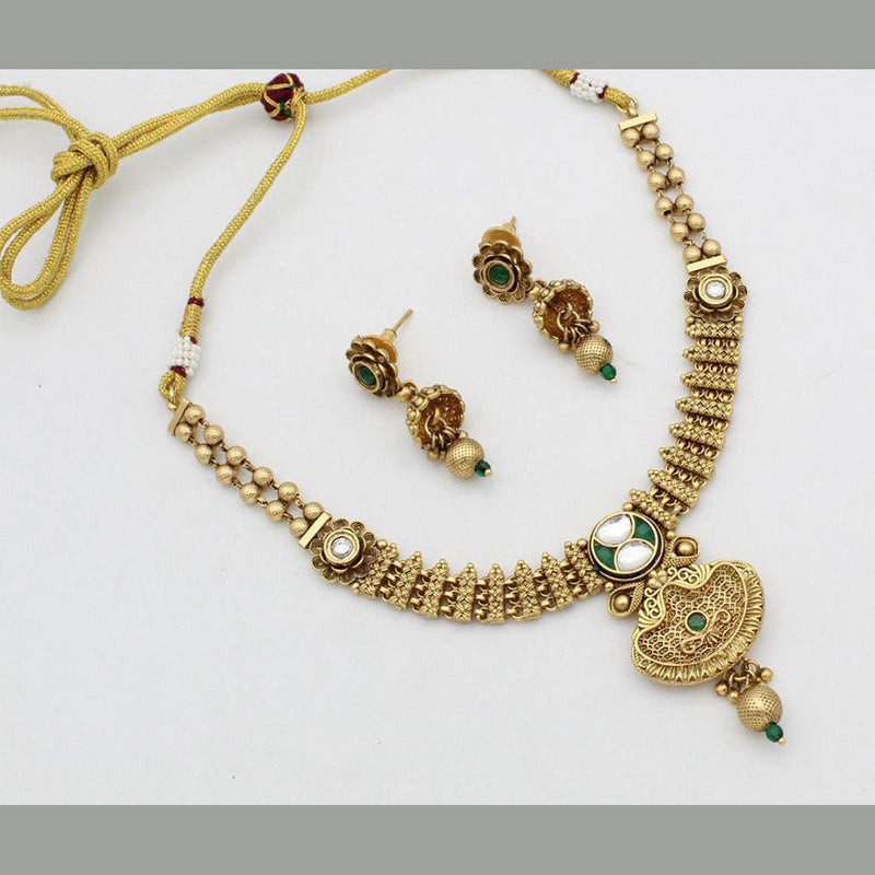 Manisha Jewellery Gold Plated Kundan Necklace Set