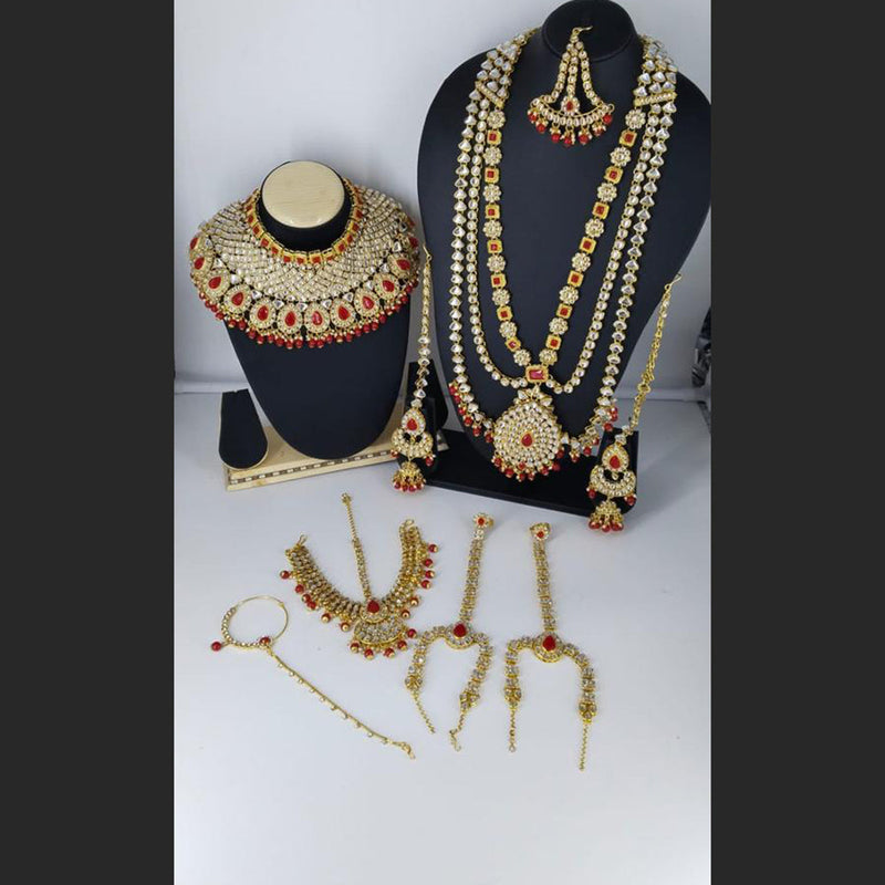 Manisha Jewellery Gold Plated Kundan Bridal Set