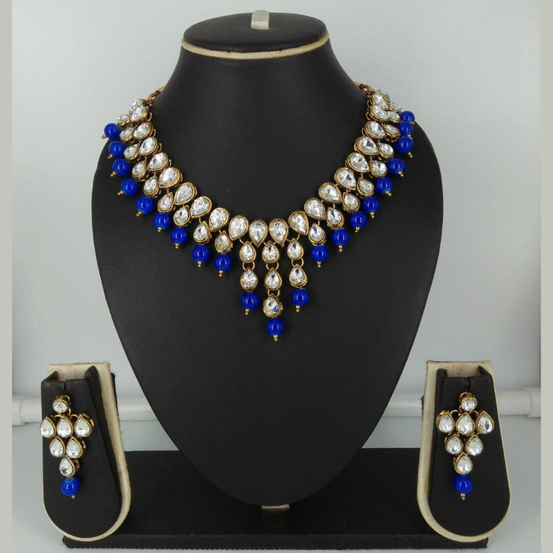 Manisha Jewellery  Gold Plated Crystal Stone Necklace Set