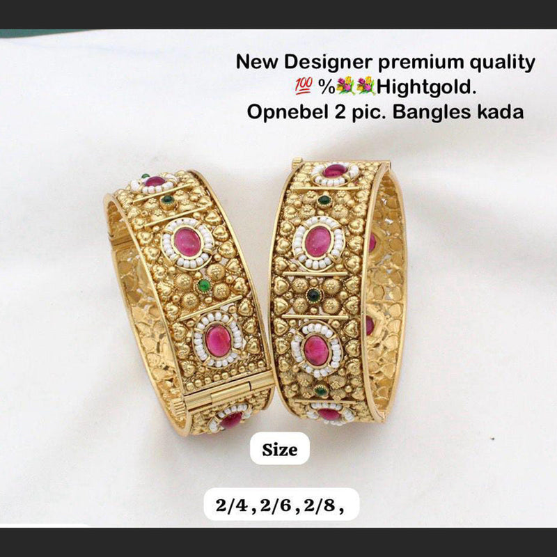 Manisha Jewellery Gold Plated Bangles Set