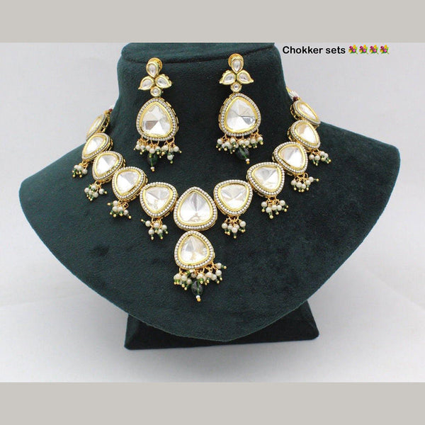 Manisha Jewellery Gold Plated Kundan Necklace Set