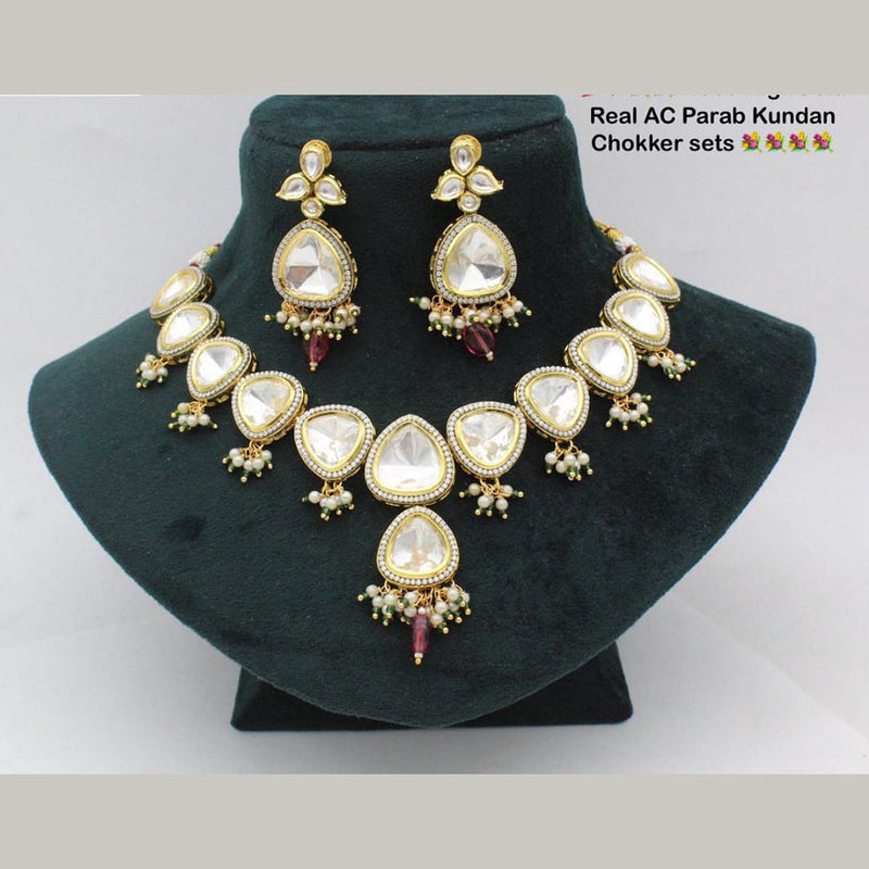 Manisha Jewellery Gold Plated Kundan Necklace Set