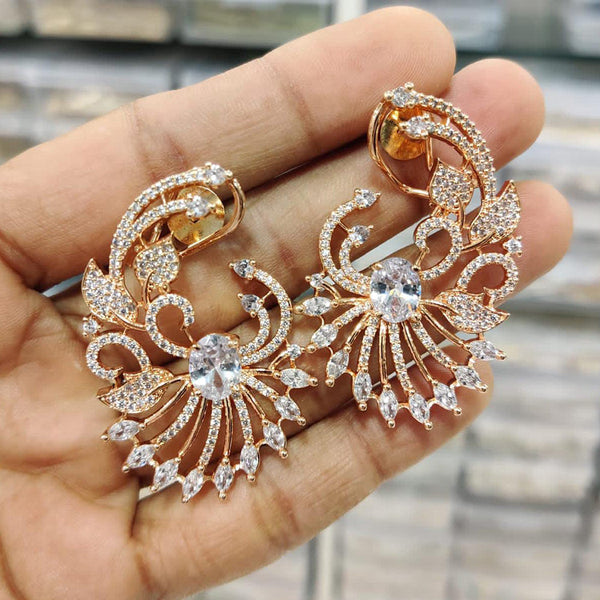 Manisha Jewellery Rose Gold Plated Dangler Earrings