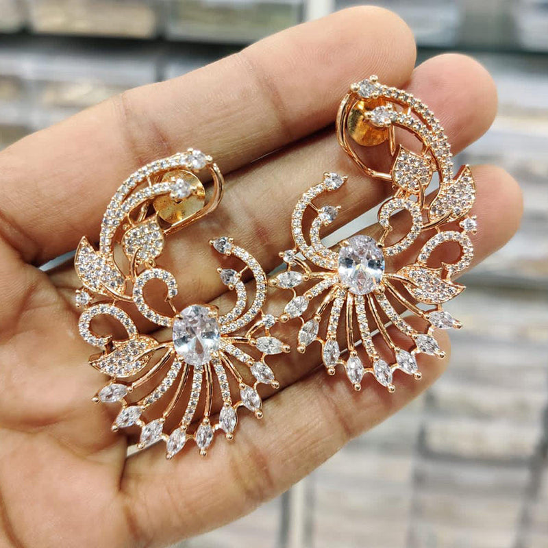 Manisha Jewellery Rose Gold Plated Dangler Earrings