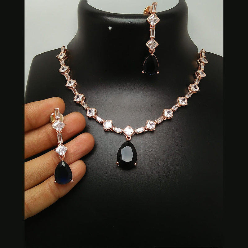 Manisha Jewellery Rose Gold Plated Necklace Set