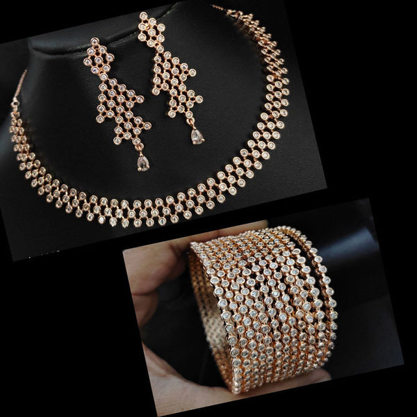 Manisha Jewellery Rose Gold Plated Combo Set