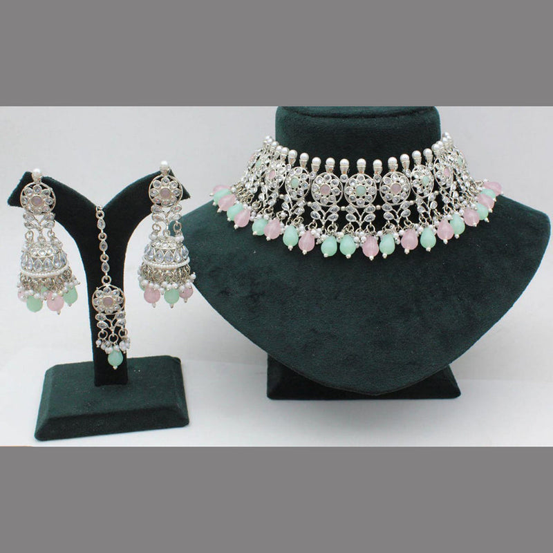 Manisha Jewellery Silver Plated Choker Necklace Set