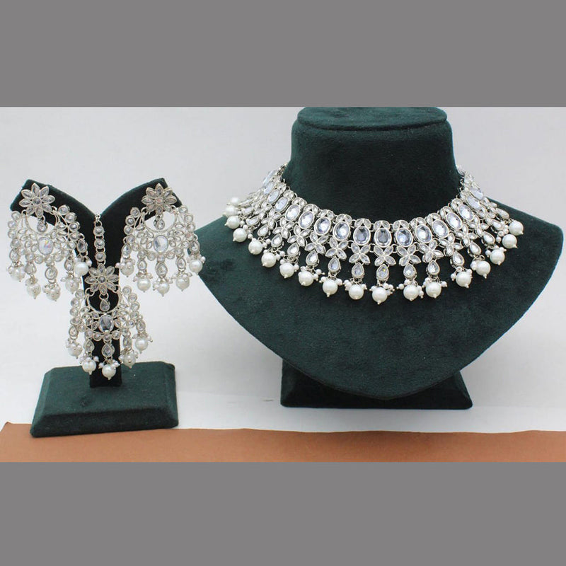 Manisha Jewellery Silver Plated Necklace Set