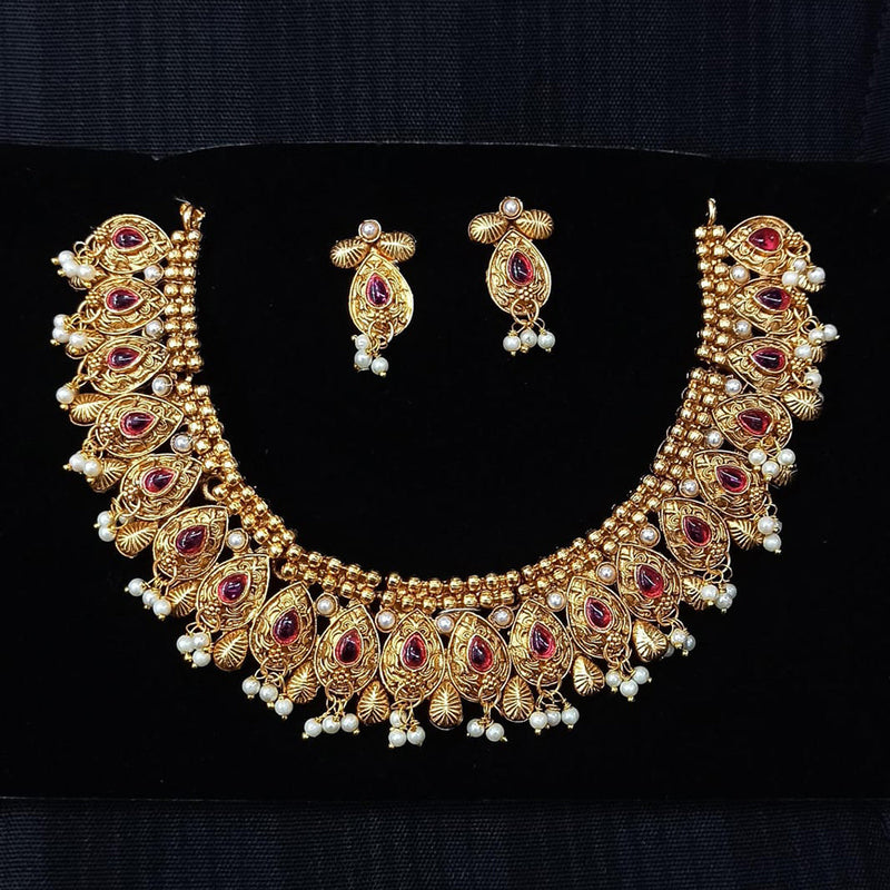 Manisha Jewellery Gold Plated Necklace Set