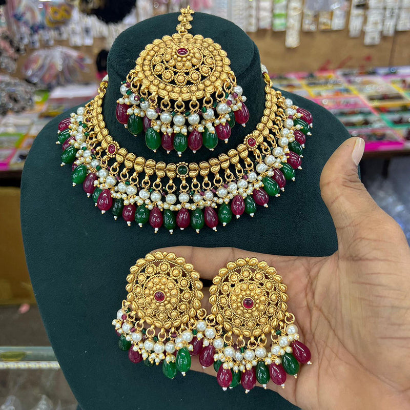 Manisha Jewellery Gold Plated Beads Necklace Set