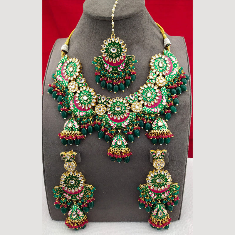 Manisha Jewellery Meenakari And Kundan  Necklace Set