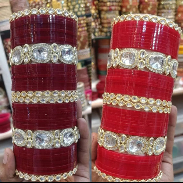 Manisha Jewellery Crystal Stone Acrylic Bangles Set