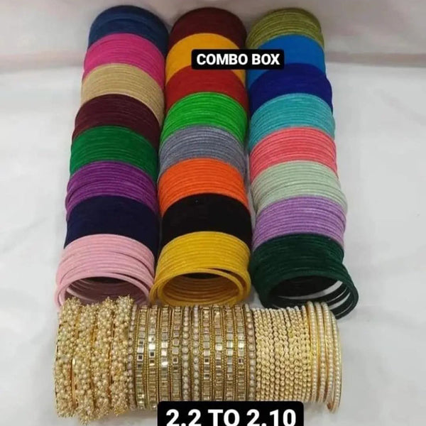 Manisha Jewellery Velvet Bangles Set (Assorted Color)