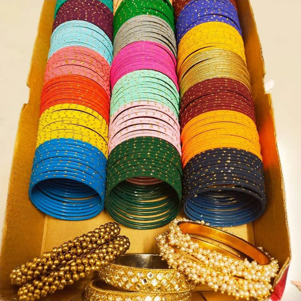 Manisha Jewellery Metal Bangles Set (Assorted Color)