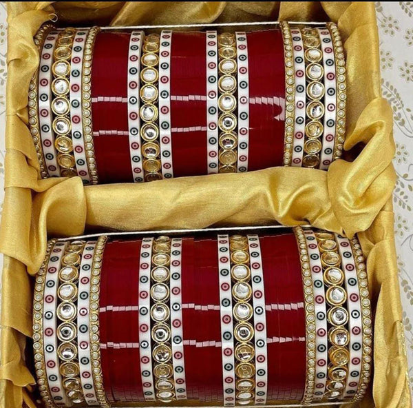 Manisha Jewellery Crystal Stone Acrylic Bangles Set