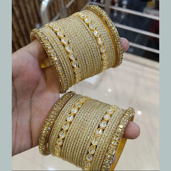 Manisha Jewellery Gold Plated Kundan Bangles Set