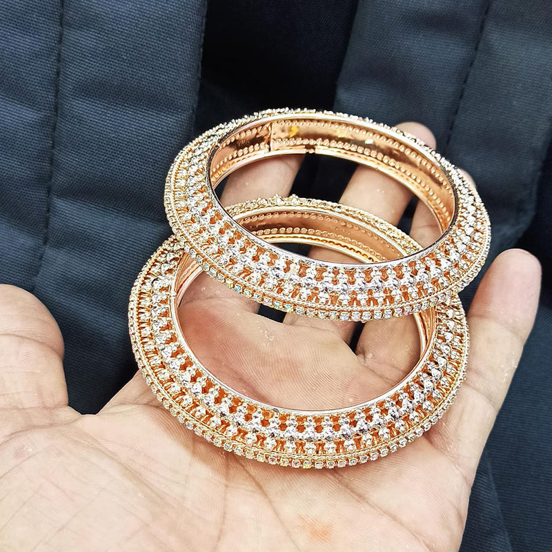 Manisha Jewellery Rose Gold Plated Bangles Set