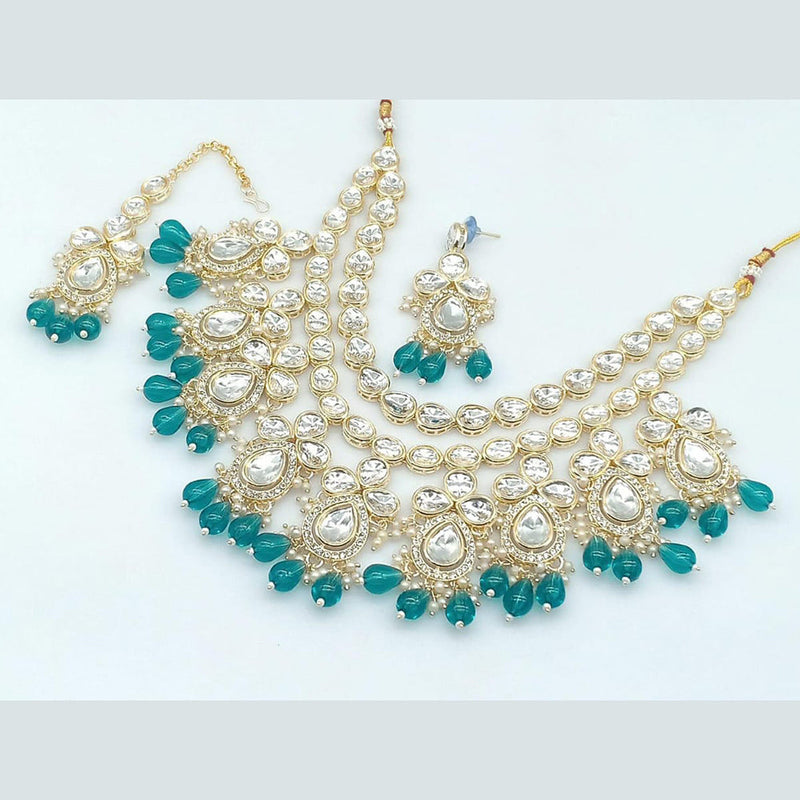 Manisha Jewellery Gold Plated Kundan Necklace Set