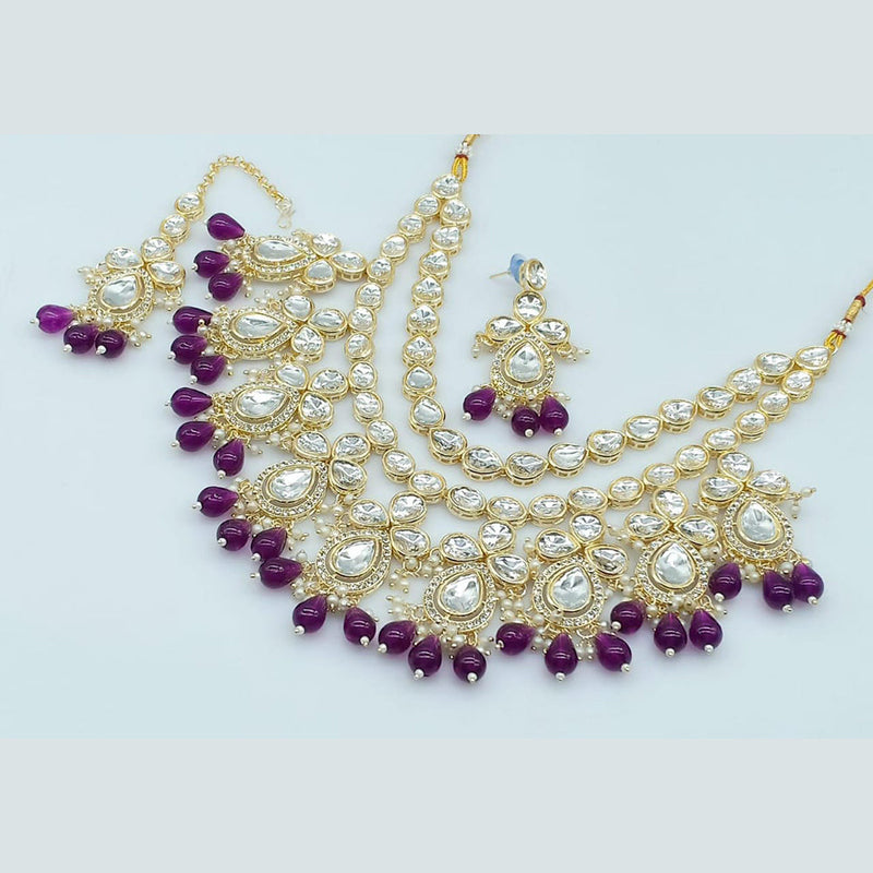 Manisha Jewellery Gold Plated Kundan Necklace Set