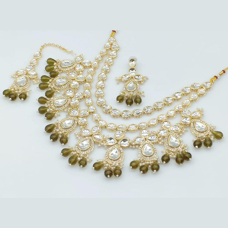 Manisha Jewellery Gold Plated Kundan Necklace Set