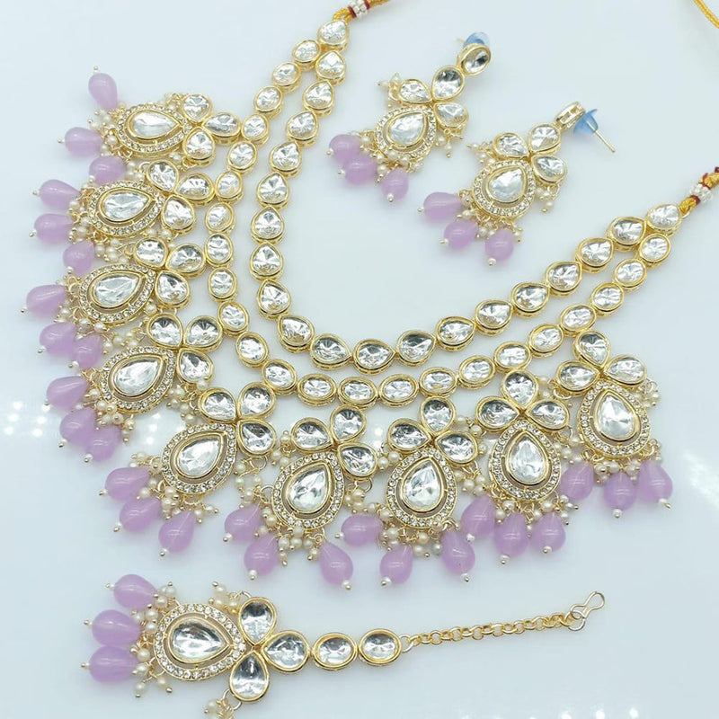 Manisha Jewellery Gold Plated Kundan Necklace Set