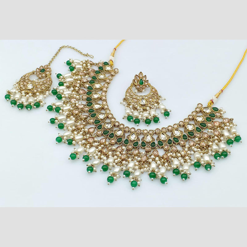 Manisha Jewellery Gold Plated Crystal Necklace Set