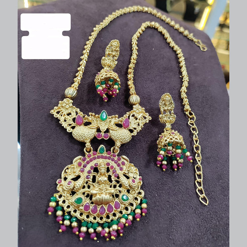 Manisha Jewellery Gold Plated Temple Necklace Set