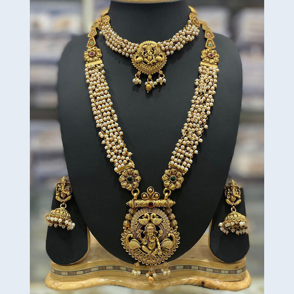 Manisha Jewellery Temple Double Necklace Set
