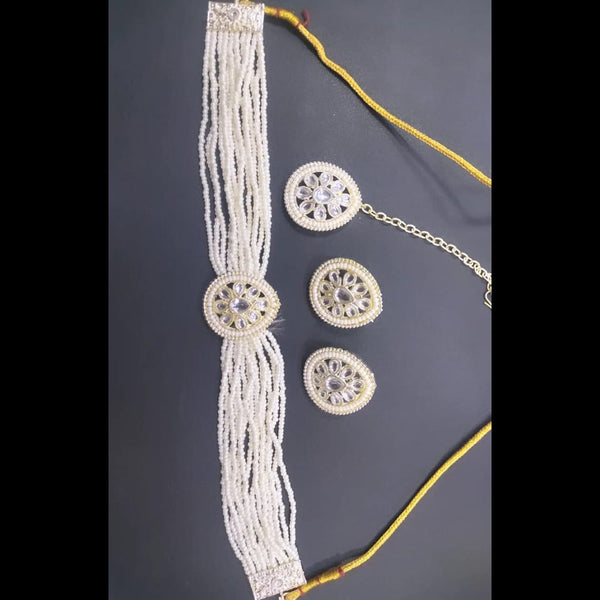 Manisha Jewellery Gold Plated Kundan Pearl Choker Necklace Set
