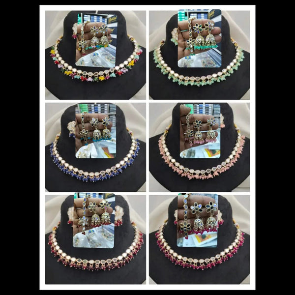 Manisha Jewellery Gold Plated Mirror Necklace Set
