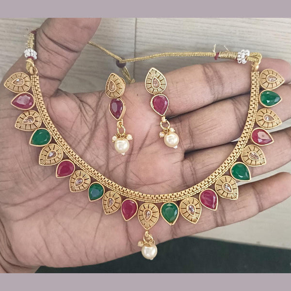 Manisha Jewellery Gold Plated Pota Necklace Set