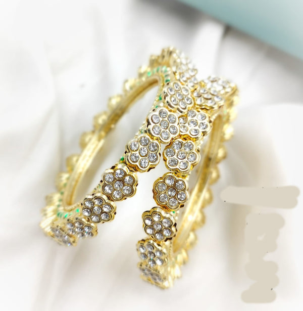 Manisha Jewellery Gold Plated Austrian Stone Bangles Set