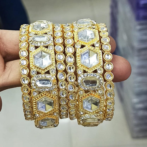 Manisha Jewellery Gold Plated Crystal Stone Bangles Set