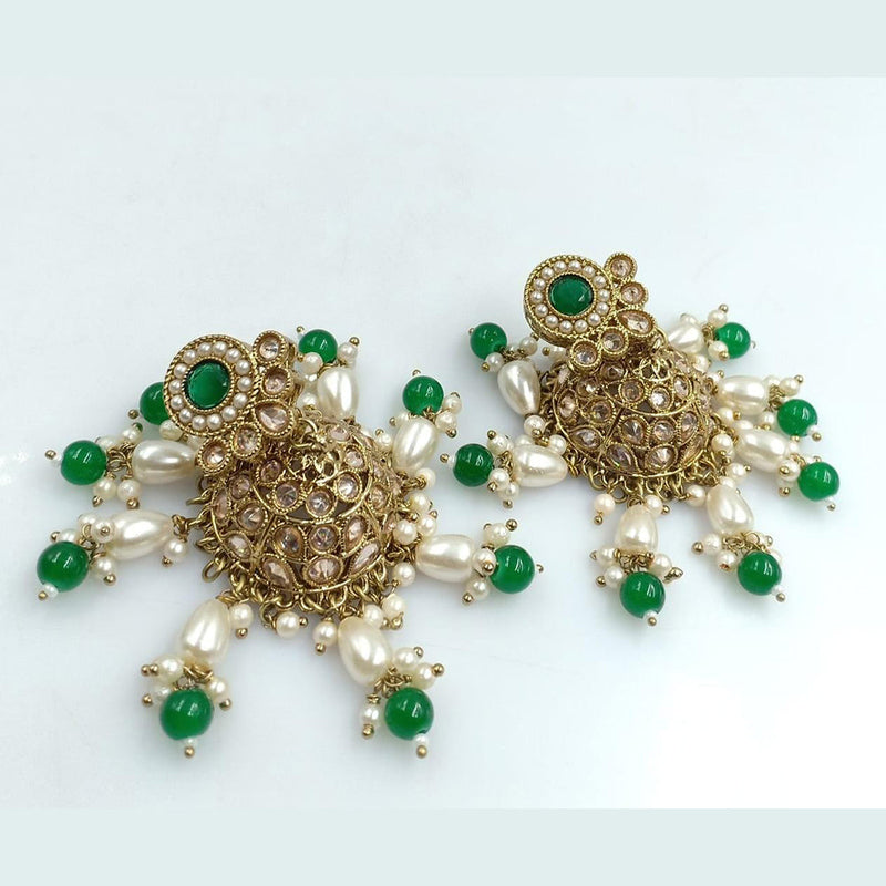 Manisha Jewellery Gold Plated Crystal Stone Jhumki Earrings