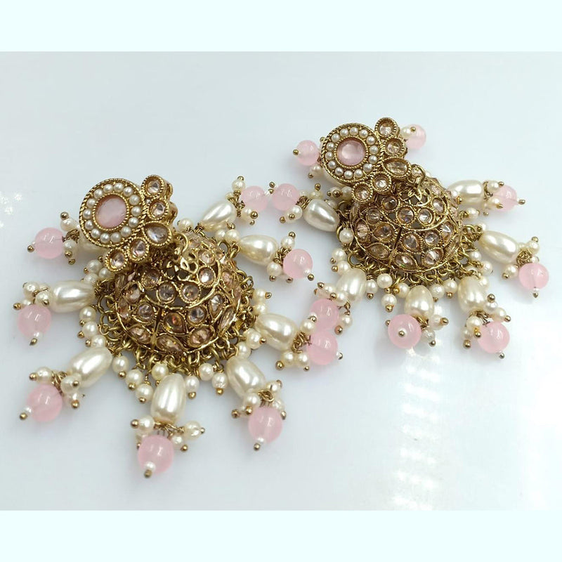 Manisha Jewellery Gold Plated Crystal Stone Jhumki Earrings